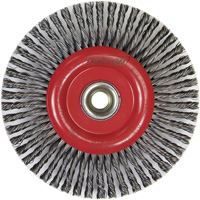 Brosse &agrave; fils nou&eacute;s pour cordons de soudure pour meuleuse angulaire, Dia. 6", Fils 0,02", Arbre 5/8"-11, Acier Auto Electric Service Ltd.