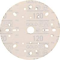 Hookit Gold Abrasive Disc, 6" Dia., 120 Grit, Aluminum Oxide, C-Weight Auto Electric Service Ltd.