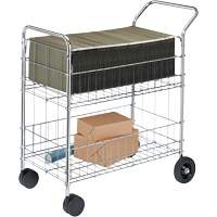 Wire Mail Cart, 200 lbs. Capacity, Chrome, 19" D x 30" L x 39-1/4" H, Chrome Plated Auto Electric Service Ltd.