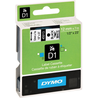 D1 Label Cassette, 12 mm x 23', Black on White Auto Electric Service Ltd.