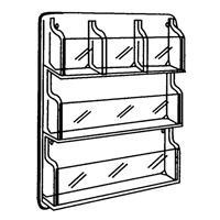 Pr&eacute;sentoirs, Mural, 9 fentes, Plastique, 30" la x 2" p x 36-7/8" h Auto Electric Service Ltd.