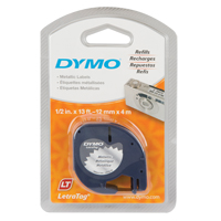 Labels for LetraTag Plus LT100-H, 12 mm x 13', Black on Silver Auto Electric Service Ltd.
