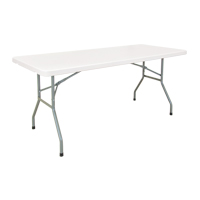 Folding Table, Rectangular, 72" L x 30" W, Polyethylene, White Auto Electric Service Ltd.