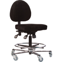 TF180 Welding Grade Ergonomic Stools, Suede, Black, 300 lbs. Capacity Auto Electric Service Ltd.