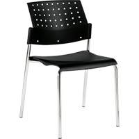 Armless Stacking Chair, Plastic, 33" High, 300 lbs. Capacity, Black Auto Electric Service Ltd.