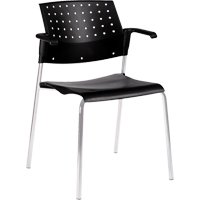 Stacking Chairs, Plastic, 33" High, 300 lbs. Capacity, Black Auto Electric Service Ltd.