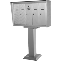 Boîtes aux lettres plateforme unique, Fixation Socle, 16" x 5-1/2", 3 portes, Aluminium Auto Electric Service Ltd.