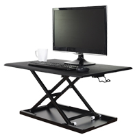 Adjustable Stand-Up Desk, Desktop Unit, 15-3/4" H x 31-1/2" W x 22-1/2" D, Black Auto Electric Service Ltd.