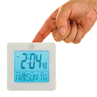 Horloge de bureau, Num&eacute;rique, &agrave; piles, 3,6" la x 1,5" p x 3,6" h, Blanc Auto Electric Service Ltd.