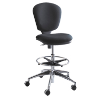 Metro Extended-High Chair, Fabric, Black, 250 lbs. Capacity Auto Electric Service Ltd.