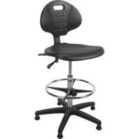 Heavy-Duty Ergonomic Stool, Stationary, Adjustable, 39” - 48”, Polyurethane Seat, Black Auto Electric Service Ltd.