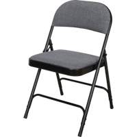 Deluxe Fabric Padded Folding Chair, Steel, Grey, 300 lbs. Weight Capacity Auto Electric Service Ltd.