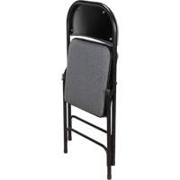 Deluxe Fabric Padded Folding Chair, Steel, Grey, 300 lbs. Weight Capacity Auto Electric Service Ltd.