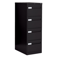 Vertical Filing Cabinet with Recessed Drawer Handles, 4 Drawers, 18.15" W x 26.56" D x 52" H, Black Auto Electric Service Ltd.