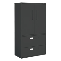 Multi-Stor Cabinet, Steel, 3 Shelves, 65-1/4" H x 36" W x 18" D, Black Auto Electric Service Ltd.