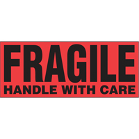 &eacute;tiquettes pour traitement sp&eacute;cial Fragile Handle with Care, 5" lo x 2" la, Noir/rouge Auto Electric Service Ltd.