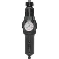 Manual Drain Filter/Regulator with Metal Bowl & Gauge Modulair 400, 1/2" NPT, 200 psi, 9.1 fl. oz. Capacity Auto Electric Service Ltd.