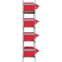 Wide Span Shelving with Jumbo Plastic Bins, Steel, Boltless, 800 lbs. Capacity, 66" W x 72" H x 18" D Auto Electric Service Ltd.