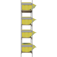 Wide Span Shelving with Jumbo Plastic Bins, Steel, Boltless, 800 lbs. Capacity, 66" W x 72" H x 18" D Auto Electric Service Ltd.