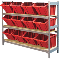 &eacute;tag&egrave;res larges avec bacs g&eacute;ants en plastique, Acier, Sans boulons, Capacit&eacute; 800 lb, 66" la x 60" h x 18" p Auto Electric Service Ltd.