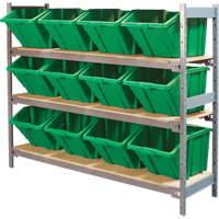 &eacute;tag&egrave;res larges avec bacs g&eacute;ants en plastique, Acier, Sans boulons, Capacit&eacute; 800 lb, 66" la x 60" h x 18" p Auto Electric Service Ltd.