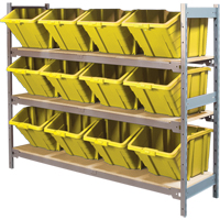 &eacute;tag&egrave;res larges avec bacs g&eacute;ants en plastique, Acier, Sans boulons, Capacit&eacute; 800 lb, 66" la x 60" h x 18" p Auto Electric Service Ltd.