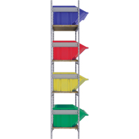 Wide Span Shelving with Jumbo Plastic Bins, Steel, Boltless, 800 lbs. Capacity, 66" W x 72" H x 18" D Auto Electric Service Ltd.