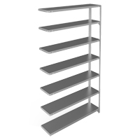 Shelving Unit, Galvanized Steel, Slotted Angle, 300 lbs. Capacity, 48" W x 84" H x 12" D Auto Electric Service Ltd.