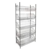 &eacute;tag&egrave;re &agrave; paniers-tablettes en treillis m&eacute;tallique, Tiers 5, 36" la x 74" h x 18" p Auto Electric Service Ltd.