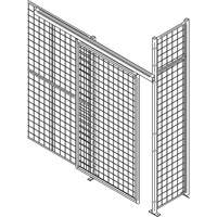Heavy-Duty Wire Mesh Partition Sliding Door, 4' W x 8' H Auto Electric Service Ltd.