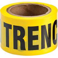 Ruban pour barricade, Anglais, 3" la x 200' lo, 3 mils, Noir sur jaune Auto Electric Service Ltd.