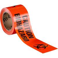 Ruban pour barricade, Anglais, 3" la x 200' lo, 3 mils, Noir/orange Auto Electric Service Ltd.