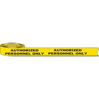 Rubans pour barricades, Anglais, 3" la x 1000' lo, 2 mils, Noir sur jaune Auto Electric Service Ltd.