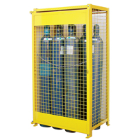 Gas Cylinder Cabinets, 10 Cylinder Capacity, 44" W x 30" D x 74" H, Yellow Auto Electric Service Ltd.