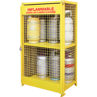 Gas Cylinder Cabinets, 12 Cylinder Capacity, 44" W x 30" D x 74" H, Yellow Auto Electric Service Ltd.