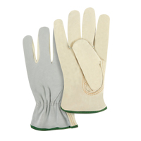Gants de conducteur &agrave; dos fendu, Moyen, Paume en Cuir fleur de vache Auto Electric Service Ltd.