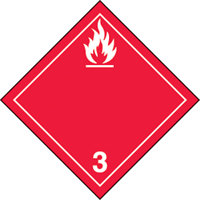 TDG Shipping Labels, Class 3, Flammable Liquids, Paper Auto Electric Service Ltd.