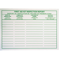Cartons de compte rendu pour trousse de premiers soins Auto Electric Service Ltd.