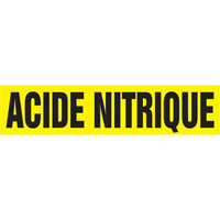 "Acid Nitrique" Pipe Marker, Self-Adhesive, 4" H x 24" W, Black on Yellow Auto Electric Service Ltd.