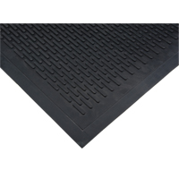 Low-Profile Matting, Rubber, Scraper Type, Solid Pattern, 3' x 5', Black Auto Electric Service Ltd.
