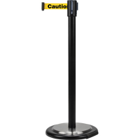 Free-Standing Crowd Control Barrier, Steel, 35" H, Yellow Tape, 7' Tape Length Auto Electric Service Ltd.