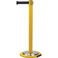 Free-Standing Crowd Control Barrier, Steel, 35" H, Black Tape, 7' Tape Length Auto Electric Service Ltd.