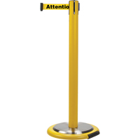 Free-Standing Crowd Control Barrier, Steel, 35" H, Yellow Tape, 7' Tape Length Auto Electric Service Ltd.