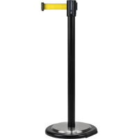 Free-Standing Crowd Control Barrier, Steel, 35" H, Yellow Tape, 7' Tape Length Auto Electric Service Ltd.