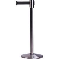 Free-Standing Crowd Control Barrier, Steel, 35" H, Black Tape, 12' Tape Length Auto Electric Service Ltd.