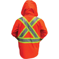 Hi-Vis FR/PU Safety Rain Jackets, Small, High Visibility Orange Auto Electric Service Ltd.