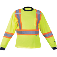 Safety Long Sleeve Shirt, Polyester, Medium, High Visibility Lime-Yellow Auto Electric Service Ltd.