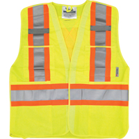 Traffic Safety Vest, High Visibility Lime-Yellow, Medium/Small, Polyester Auto Electric Service Ltd.