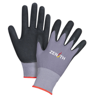 Gants ZX-1 de premi&egrave;re qualit&eacute; compatibles avec les &eacute;crans tactiles, 6/T-petit, R&ecirc;vetement Mousse de nitrile, Calibre 15, Enveloppe en Nylon Auto Electric Service Ltd.