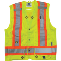 Surveyor Safety Vest, High Visibility Lime-Yellow, Small, Polyester Auto Electric Service Ltd.